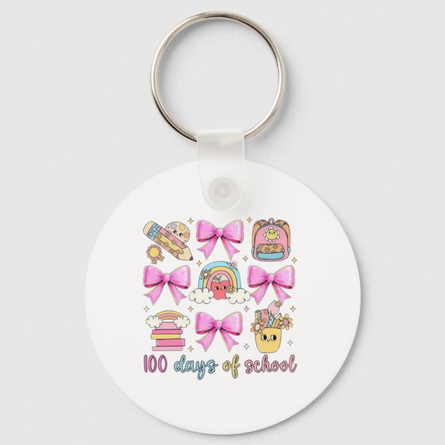 Chaveiro 🌈 🎀 100 dias de 🎉 escolar 📚 (Frente)