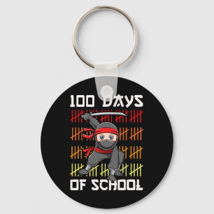 Chaveiro 100 Dias De Ninja Escolar Para Crianças Arte Marci