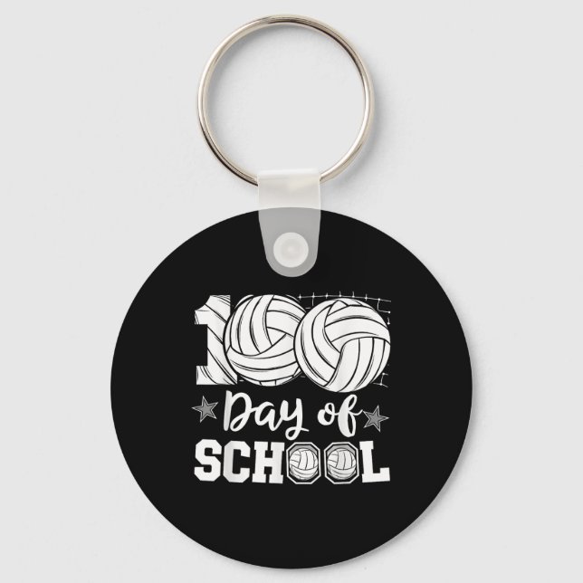 Chaveiro 100 Dias De Professores Crianças De Voleibol 100º  (Frente)