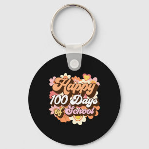Chaveiro 100 Dias De Professores Crianças Retro Feliz 100º