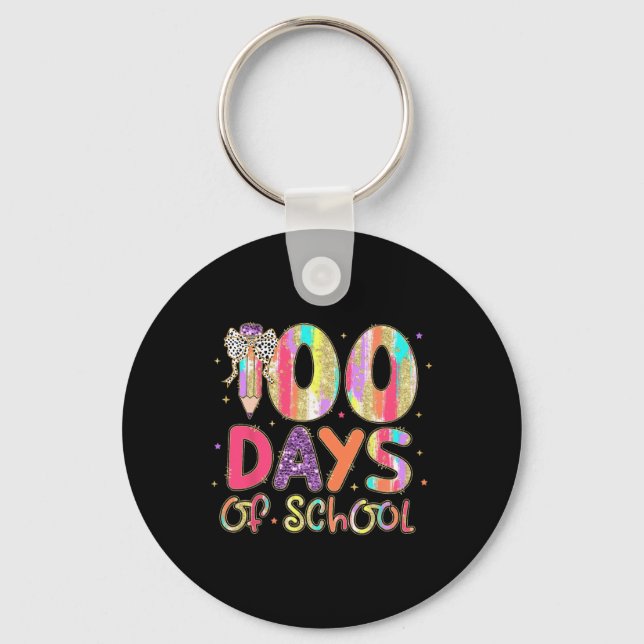 Chaveiro 100 Dias De Professores Do Arco De Lápis De Coquet (Frente)