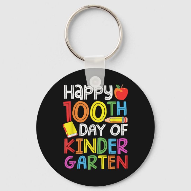 Chaveiro 100 Dias De Professores Do Jardim De Infância 100  (Frente)