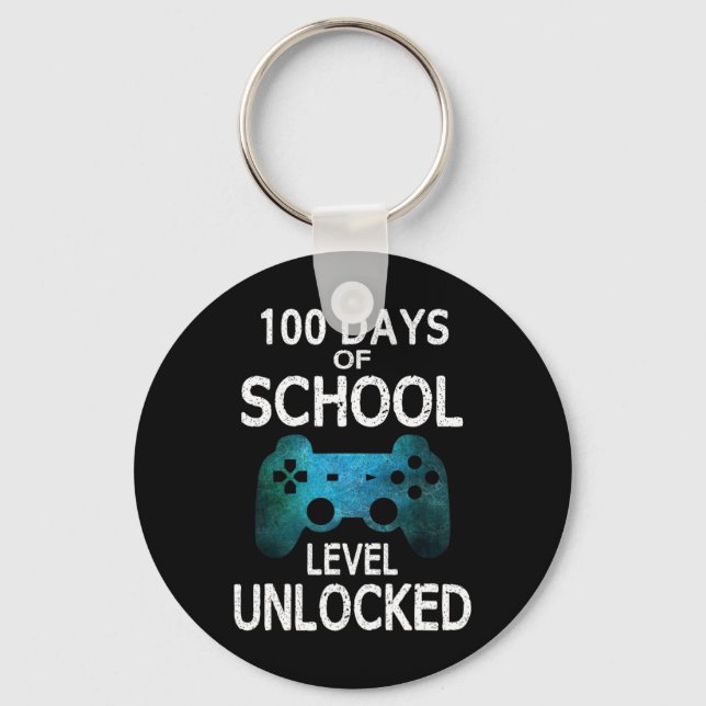 Chaveiro 100 Dias De Videos games De Jogadores Escolares De (Frente)