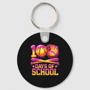 Chaveiro 100 dias gotejantes de sorvete de softball escolar