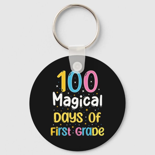 Chaveiro 100 Dias Mágicos do Primeiro Grau 100º Dia da Esco (Frente)
