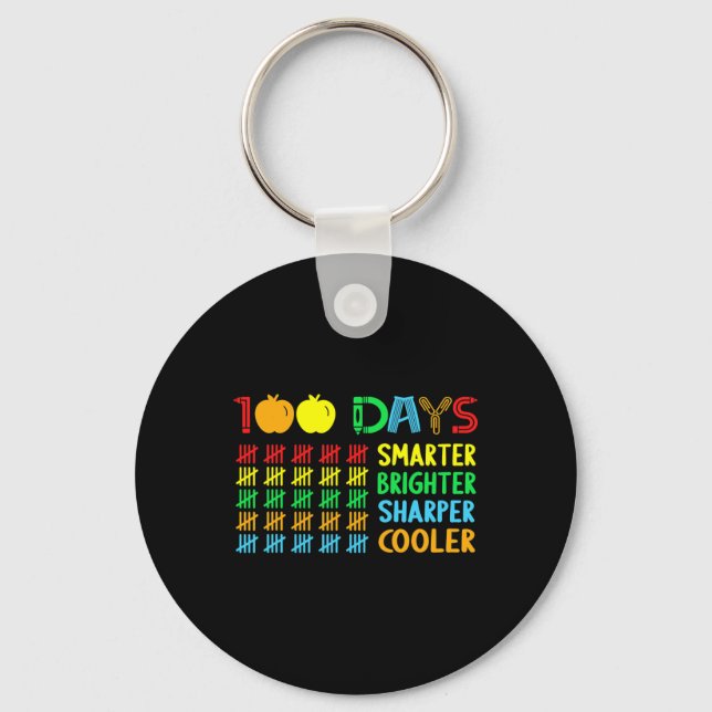 Chaveiro 100 dias mais inteligentes e mais inteligentes 100 (Frente)