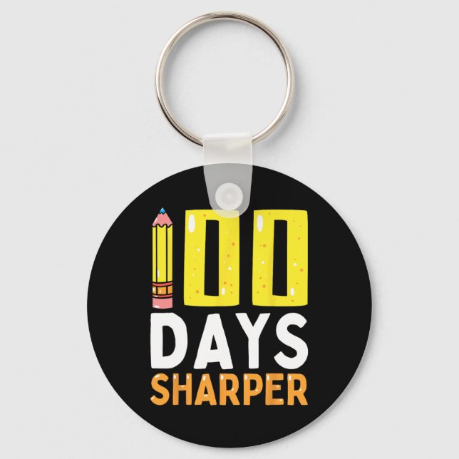 Chaveiro 100 Dias Mais Nítidos 100º Dia De Professores (Frente)