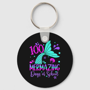 Chaveiro 100 Dias Mermaids 100º Dia de Coração Escolar