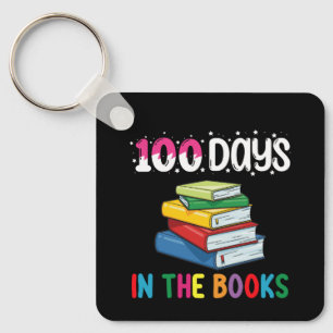 Chaveiro 100 Dias Nos Livros Bibliotecária de Leitura Escol