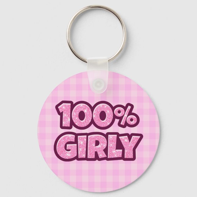 Chaveiro 100% Girly (Frente)