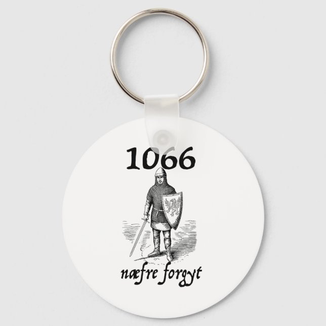 Chaveiro 1066 Never Forget Naefre Forgyt Funny English Hist (Frente)