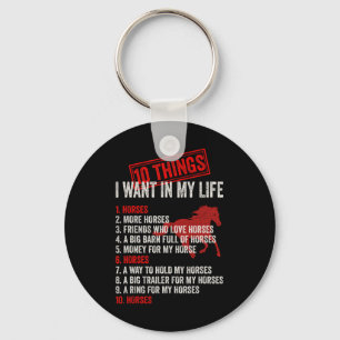 Chaveiro 10 Coisas Que Quero Para A Minha Vida Com Cavalos1