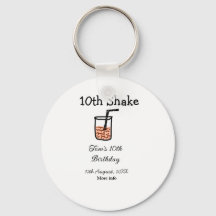 10th Shake 10th feliz aniversário, milkshake scrib