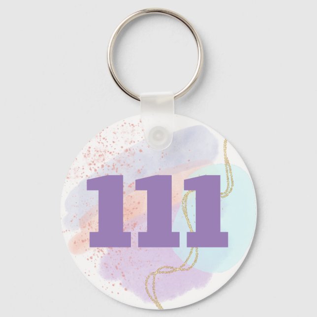 Chaveiro 111 Alinhar e Manifestar Números de Anjos Altos Vi (Frente)