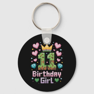 Chaveiro 11 Birthday Girl Shirt Jogos Festa 11 Yea