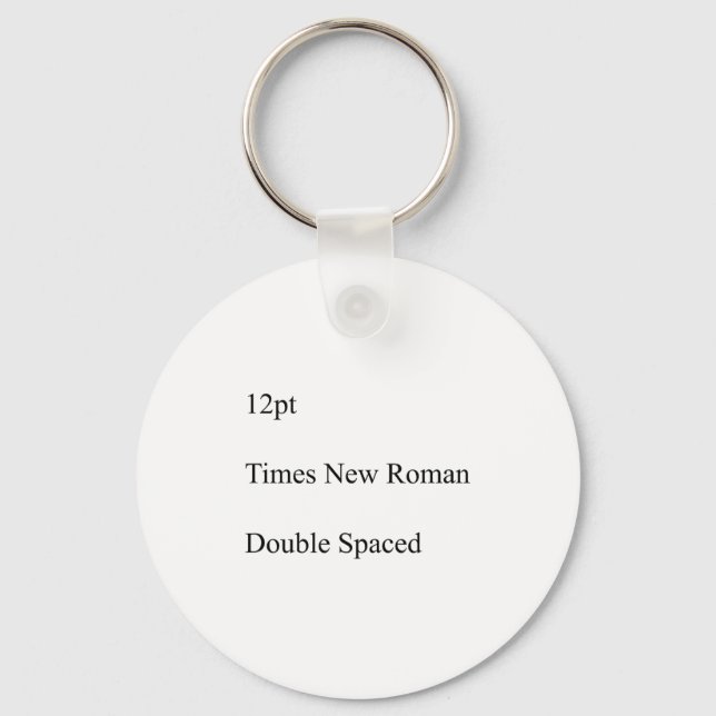 Chaveiro 12pt Times New Roman Double Spaced  (Frente)