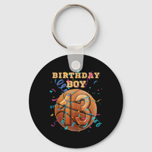 Chaveiro 13 Birthday Boy Teen 13 Anos De Idade Pla De Basqu