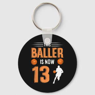 Chaveiro 13 Birthday Bysketbyll - Este Byller Tem Agora 13