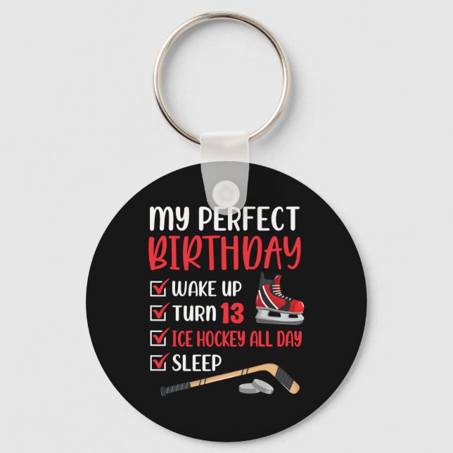 Chaveiro 13 De Hóquei No Gelo De 13 Anos Bda (Frente)