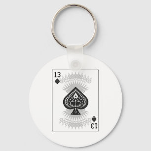 Chaveiro 13 of Spades: Playing Card: