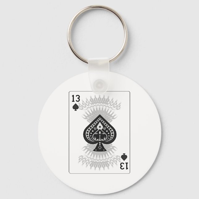 Chaveiro 13 of Spades: Playing Card: (Frente)