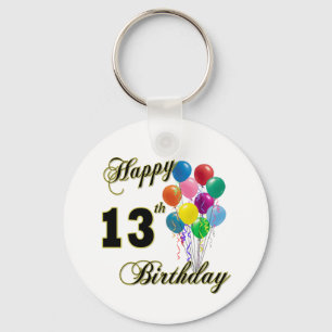 Chaveiro 13os presentes de aniversário e roupa felizes do