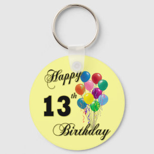 Chaveiro 13os presentes de aniversário e roupa felizes do