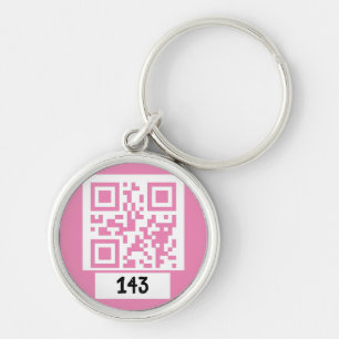 Chaveiro 143 mensagens secretas de código QR, decodificá-la