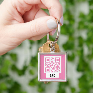 Chaveiro 143 mensagens secretas de código QR, decodificá-la