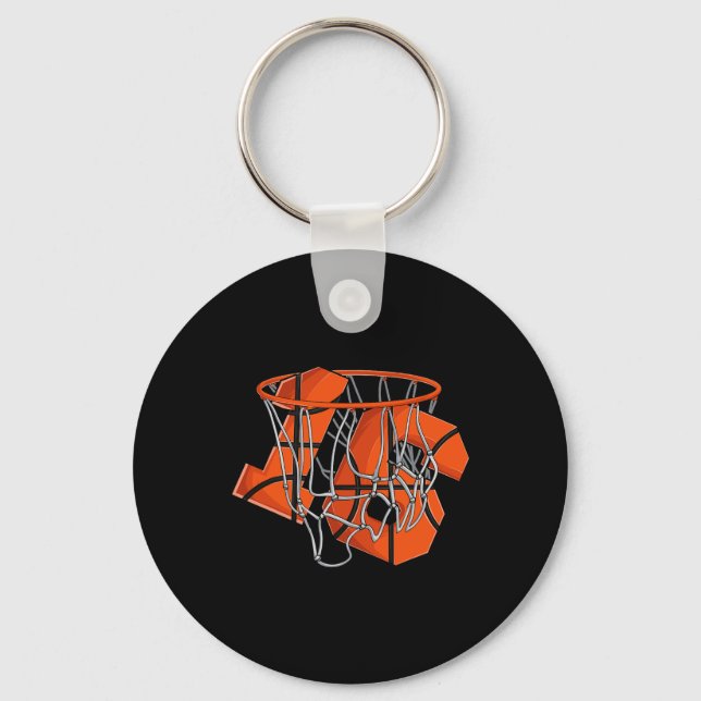 Chaveiro 16ª Crianças de Basquete de Aniversário (Frente)