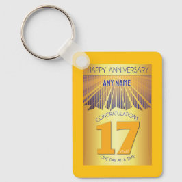 Chaveiro 17 Year Sober Anniversary | Golden Ray 12 Step