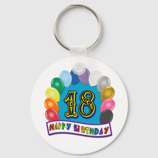 Chaveiro 18º aniversário Ofertas com Design de Balões Assor