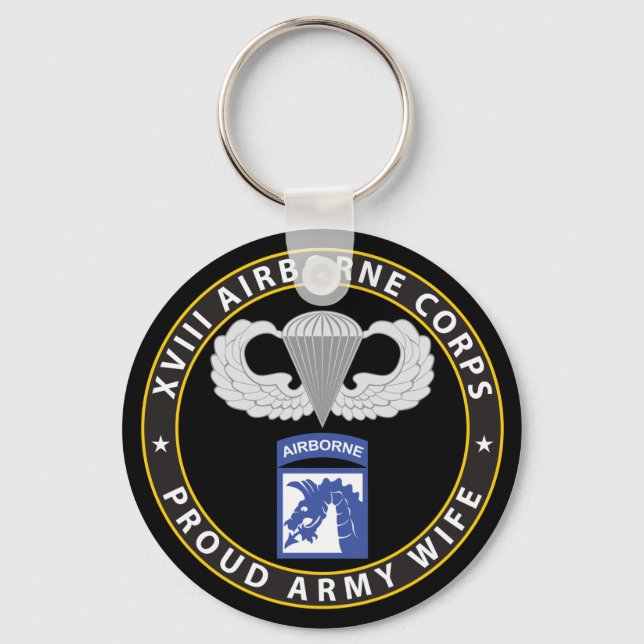 Chaveiro 18th Airborne Wife (Frente)