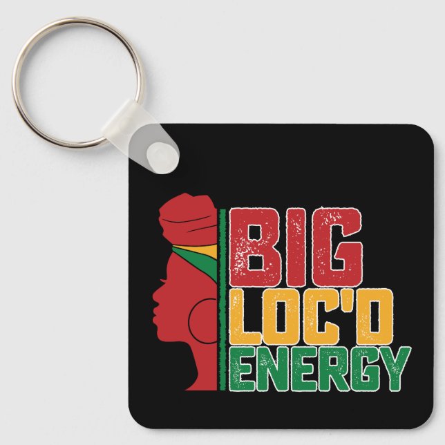 Chaveiro 19º Big Loc Energy Black Freedom (Frente)