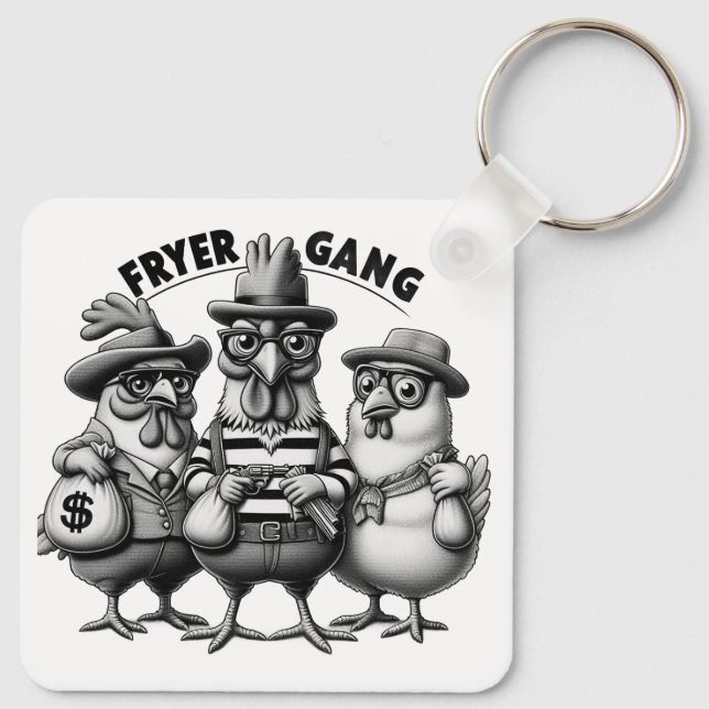 Chaveiro "1930s Chicken Robbers" Aluminum Keychain (Verso)