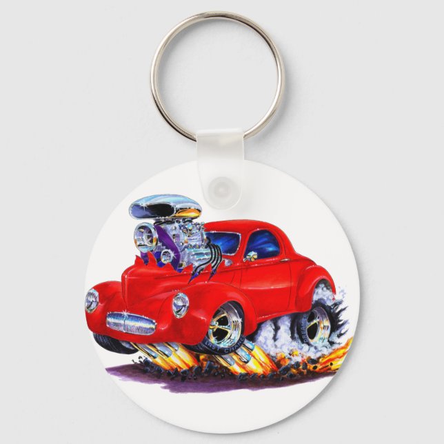 Chaveiro 1941 Willys Red Car (Frente)