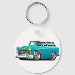 Chaveiro 1955 Chevy Nomad Turquoise-White Car