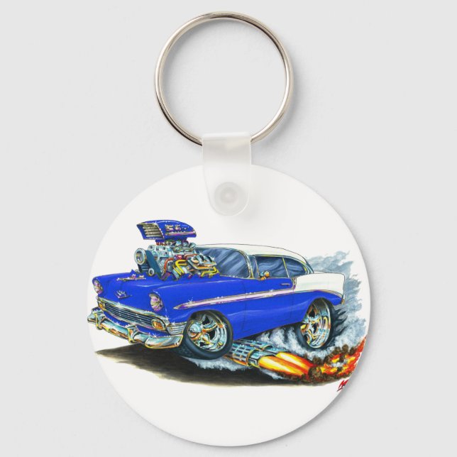Chaveiro 1956 Chevy 150-210 Blue Car (Frente)