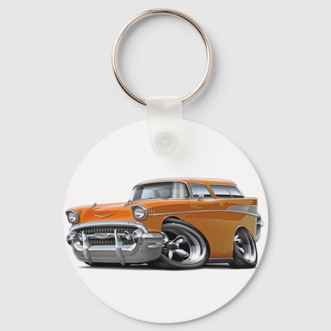 Chaveiro 1957 Chevy Nomad Orange Hot Rod (Frente)