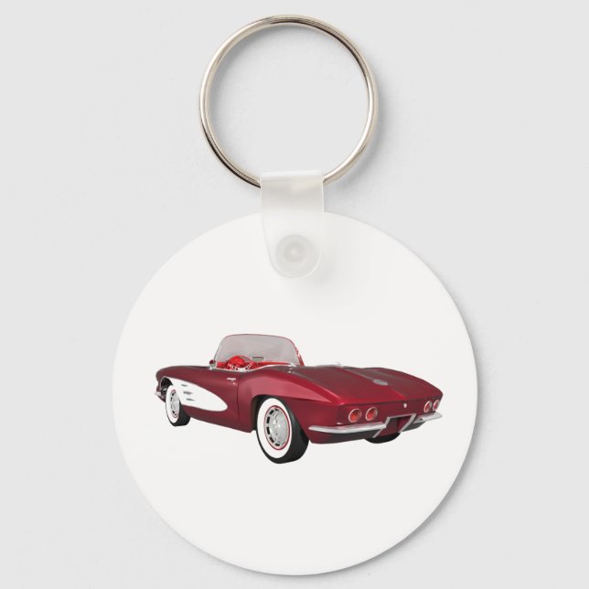 Chaveiro 1961 Corvette C1: Candy Apple Finish: (Frente)