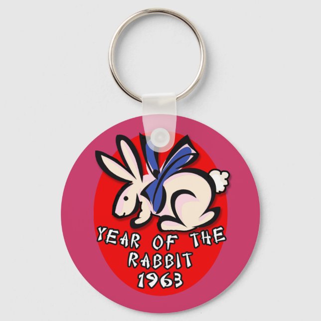 Chaveiro 1963 Year of the Rabbit Apparel and Gifts (Frente)