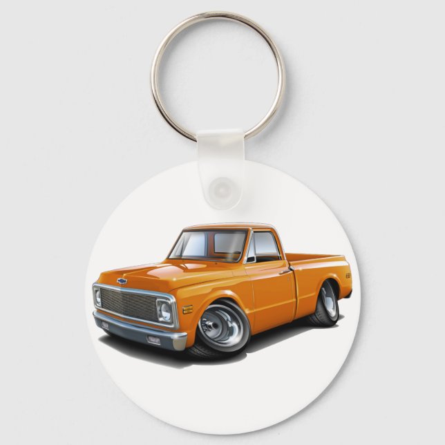 Chaveiro 1970-72 Caminhão Laranja Chevy C10 (Frente)