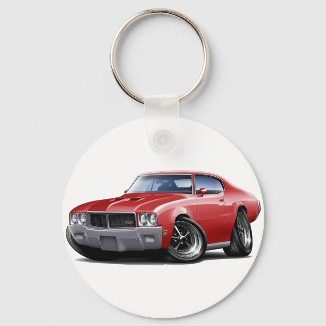 Chaveiro 1970-72 Carro Vermelho Buick GS (Frente)