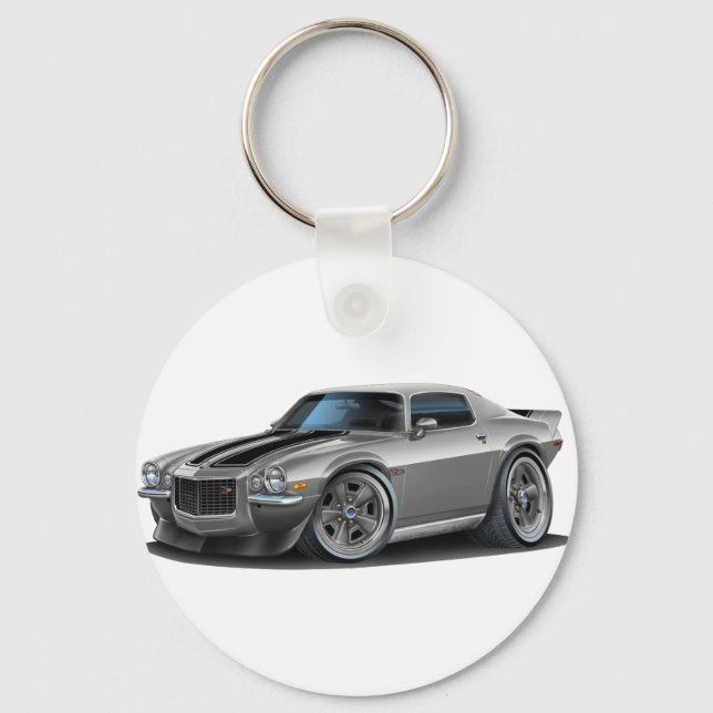 Chaveiro 1970-73 Camaro Sil/Blk Car (Frente)