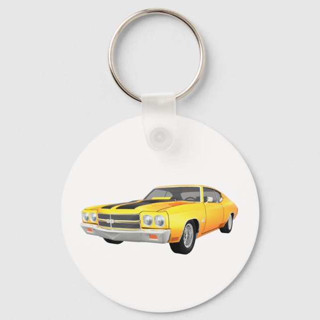 Chaveiro 1970 Chevelle SS: Acabamento Amarelo: (Frente)