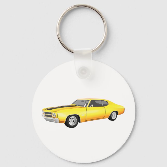 Chaveiro 1970 Chevelle SS: Acabamento Amarelo: (Frente)