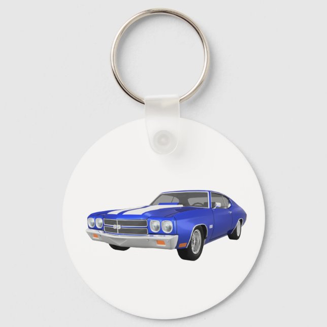 Chaveiro 1970 Chevelle SS: Término Azul: (Frente)