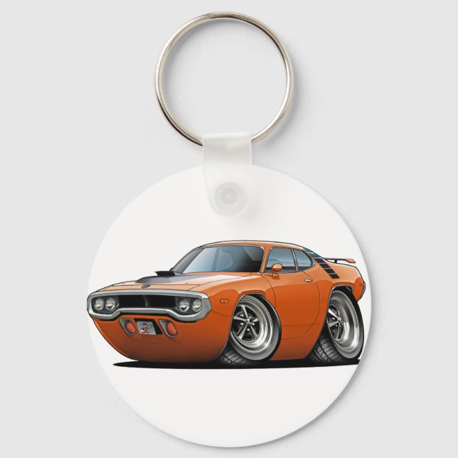 Chaveiro 1971-72 Carro Laranja-Preto-Ângulo (Frente)