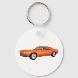 Chaveiro 1972 Camaro: Carro Muscular: Acabamento Laranja: