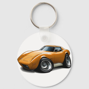 Chaveiro 1973-76 Carro Laranja Corvette